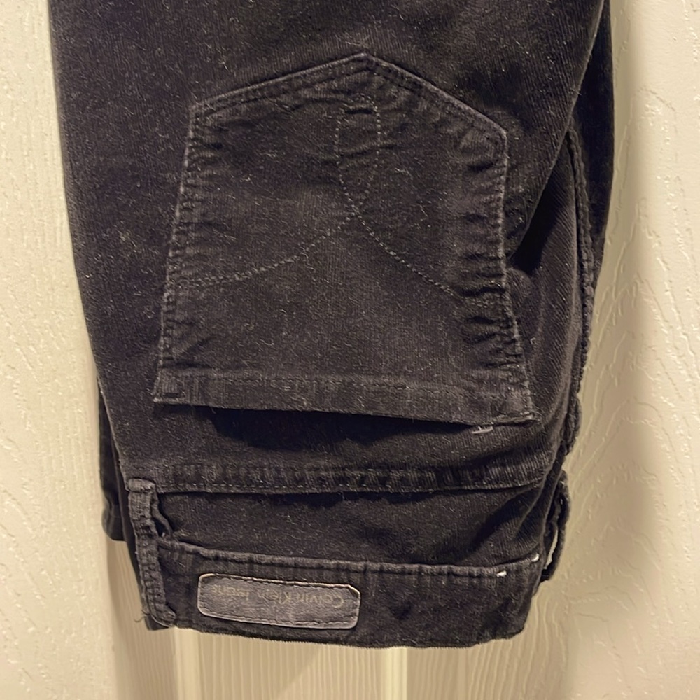 Calvin Klein Black Corduroy Pants Size 10 Straight Leg